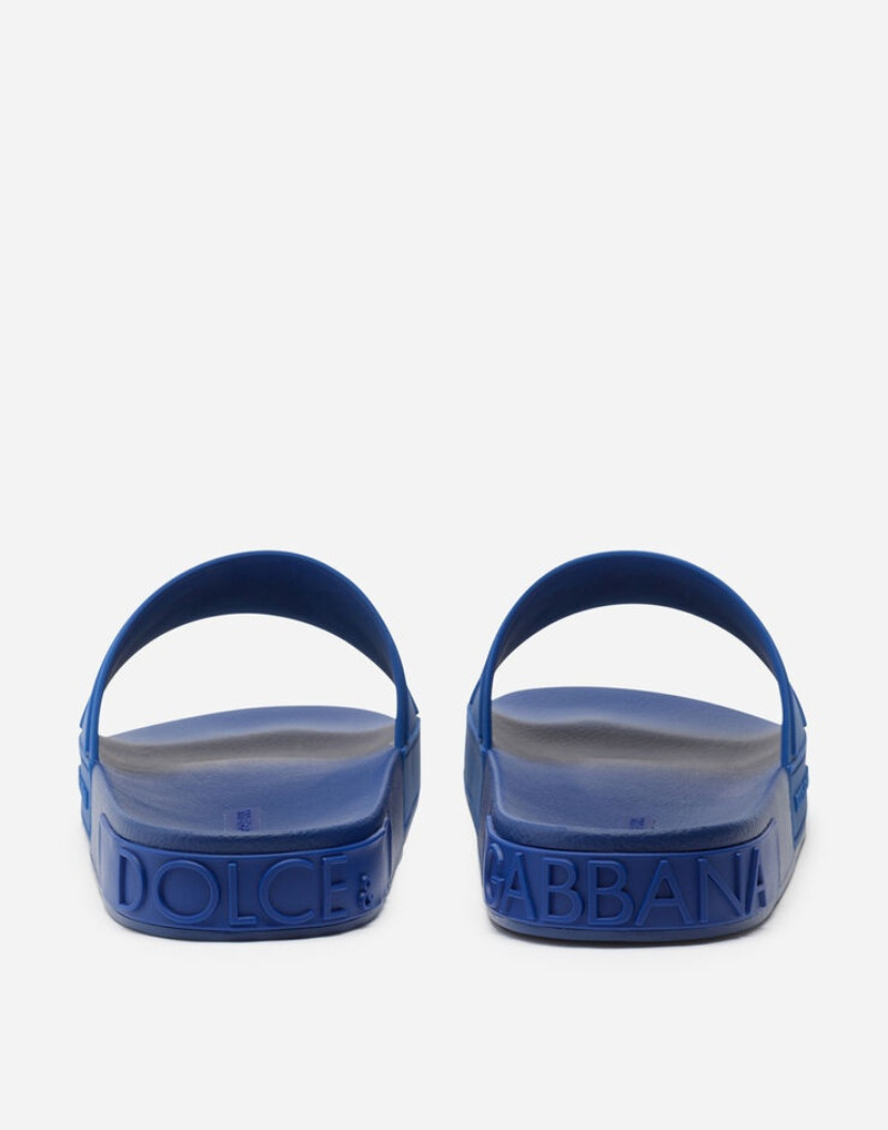 Dolce & Gabbana Rubber beachwear sliders with D&G logo outlook