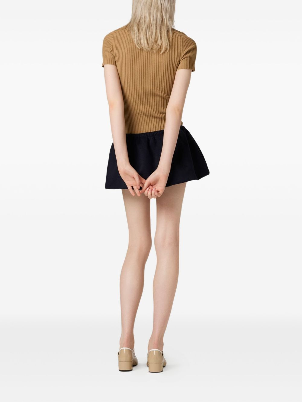 ribbed trimmed polo sweater - 4