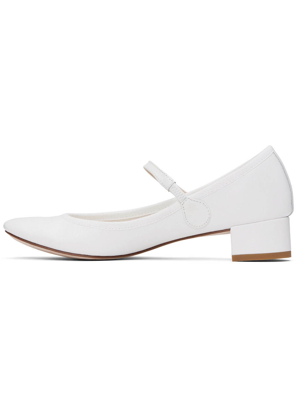 White Rose Mary Jane Heels - 3