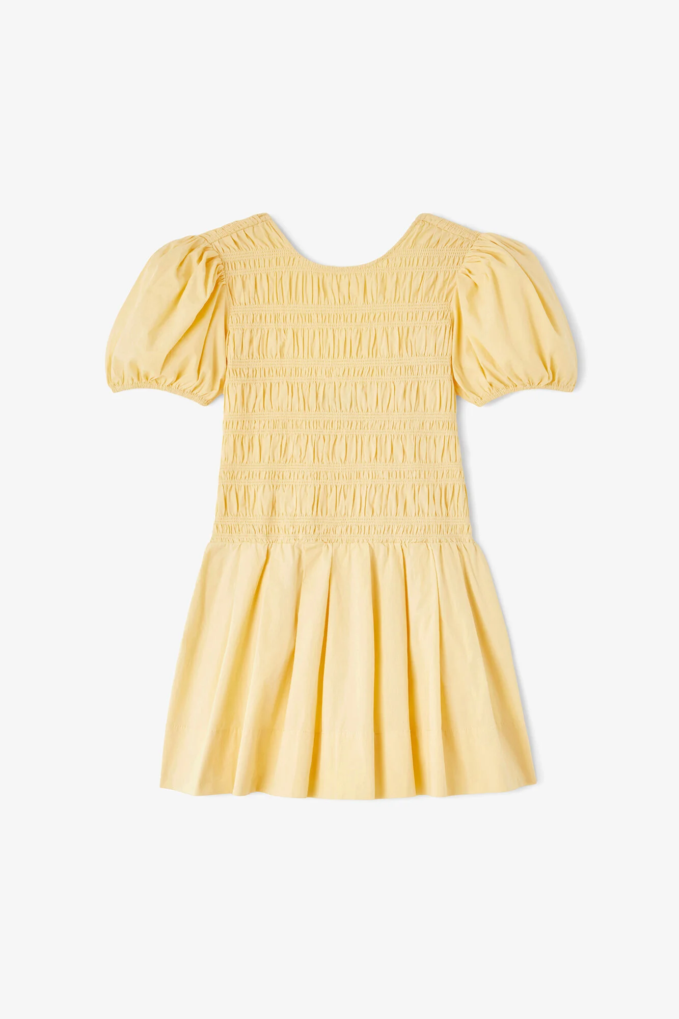 MINI DRESS IN YELLOW COTTON - 1