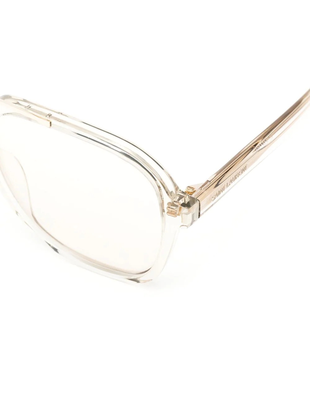 logo square-frame glasses - 3
