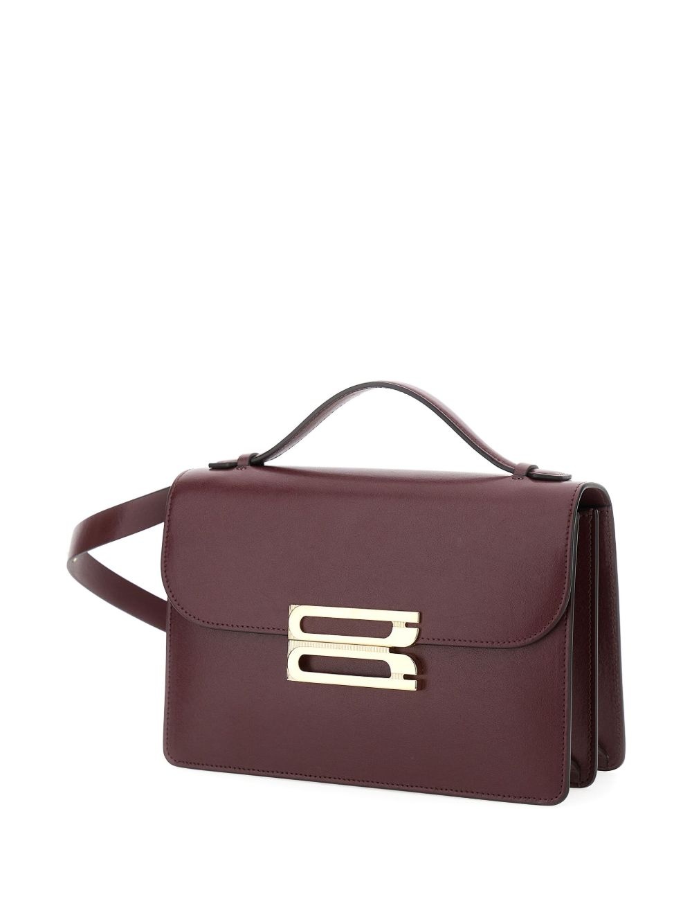 logo-plaque leather bag - 3