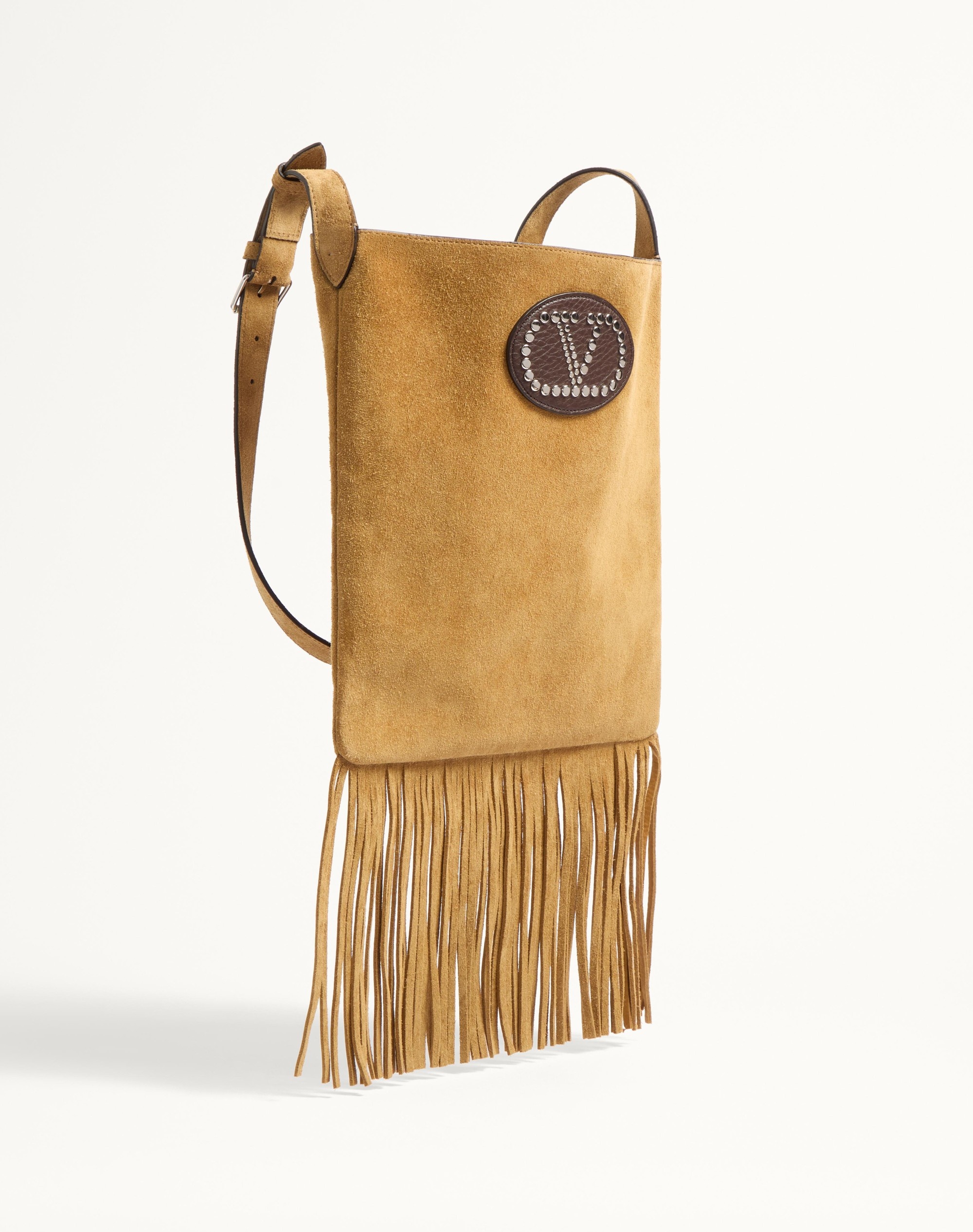 VALENTINO GARAVANI NELLCÔTE SUEDE SHOULDER BAG WITH FRINGES - 3
