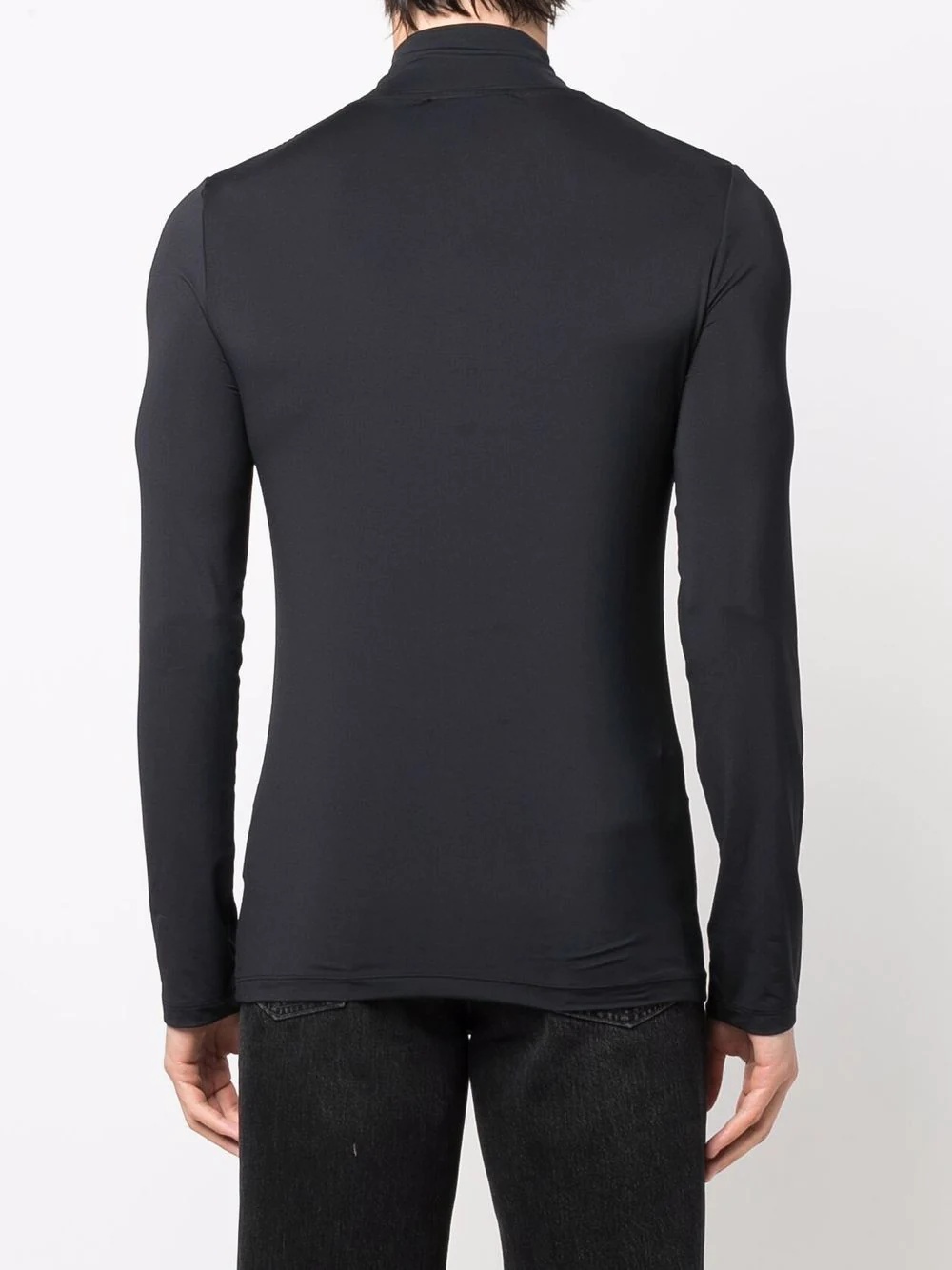 funnel-neck long-sleeve T-shirt - 4