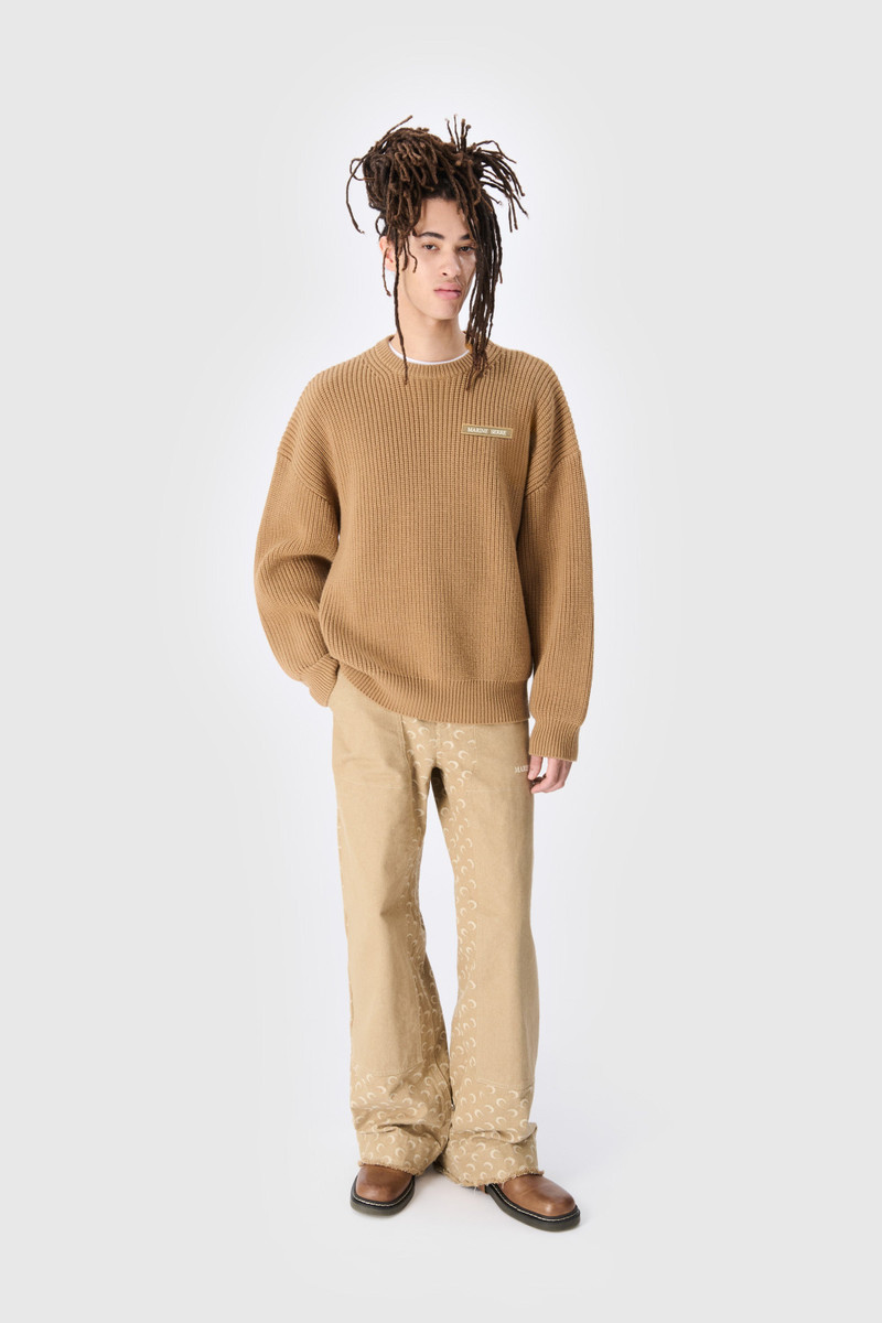 MS Half Cardigan Knit Crewneck Sweater 5