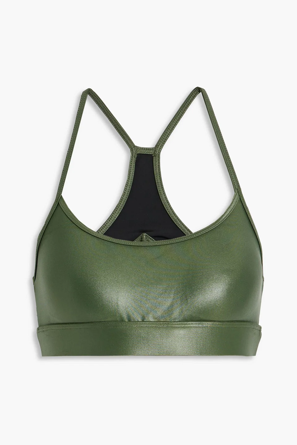 Slate Infinity two-tone cutout stretch sports bra - 1