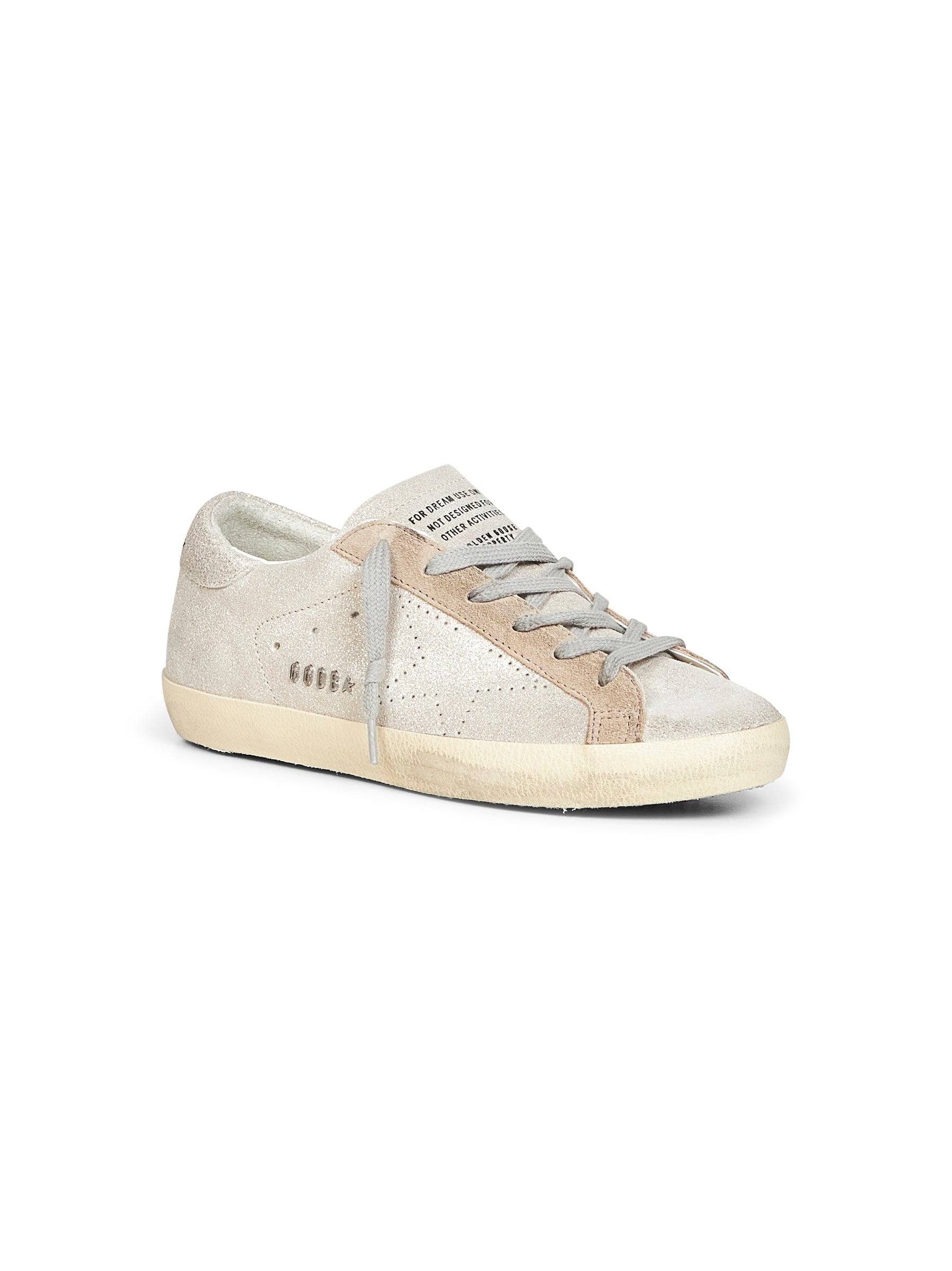 Platinum glitter fabric Super-Star sneakers - 2