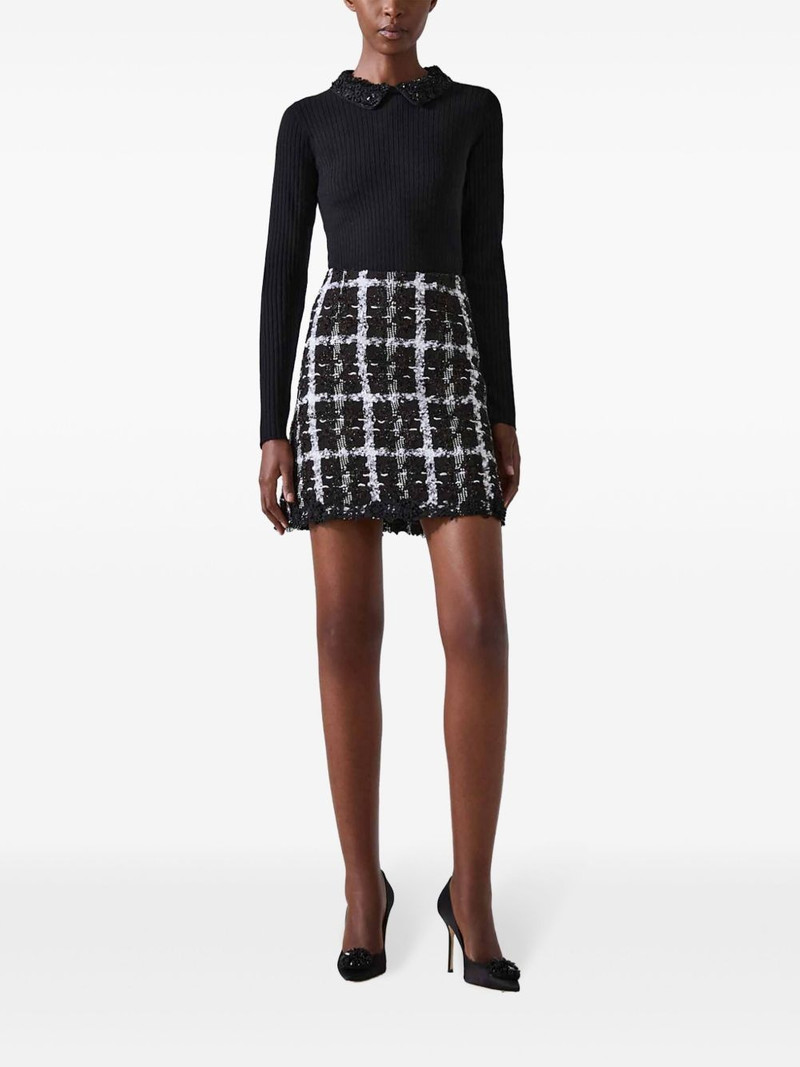 CAROLINA HERRERA tweed A-line mini skirt outlook