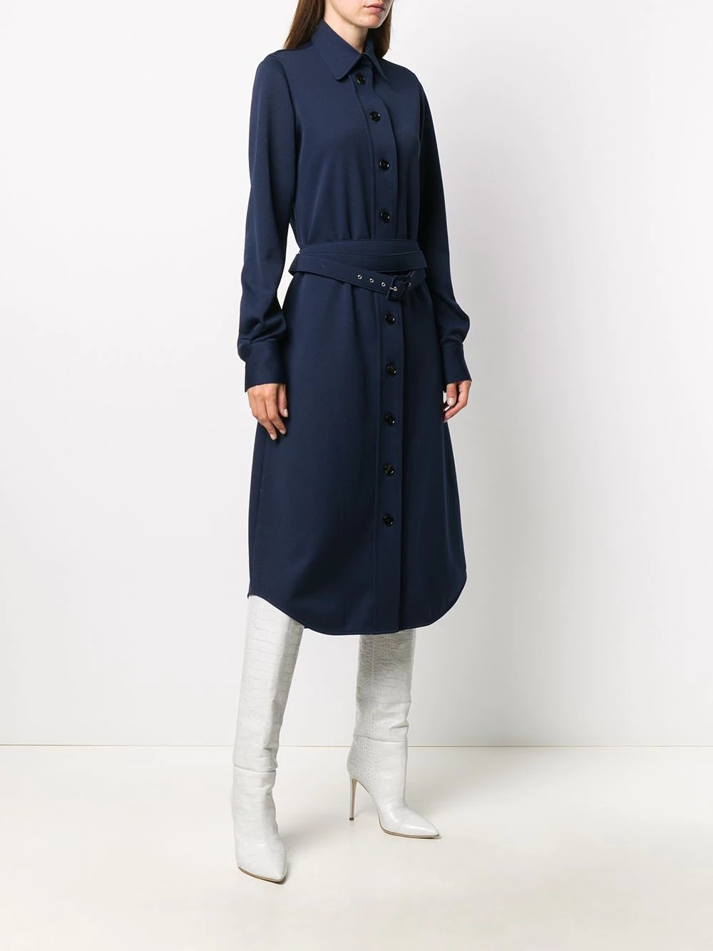 long belted shirt dress - 3