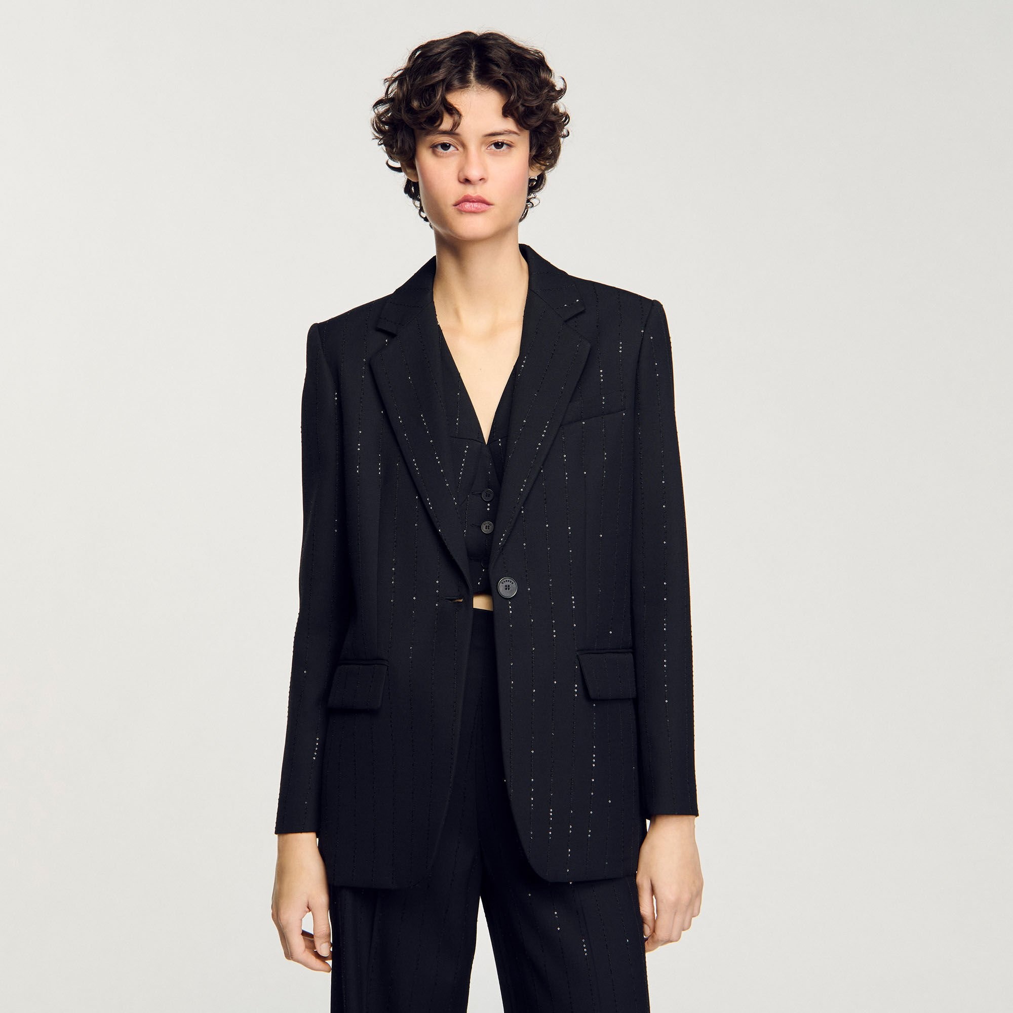 SEQUINNED SUIT JACKET - 4
