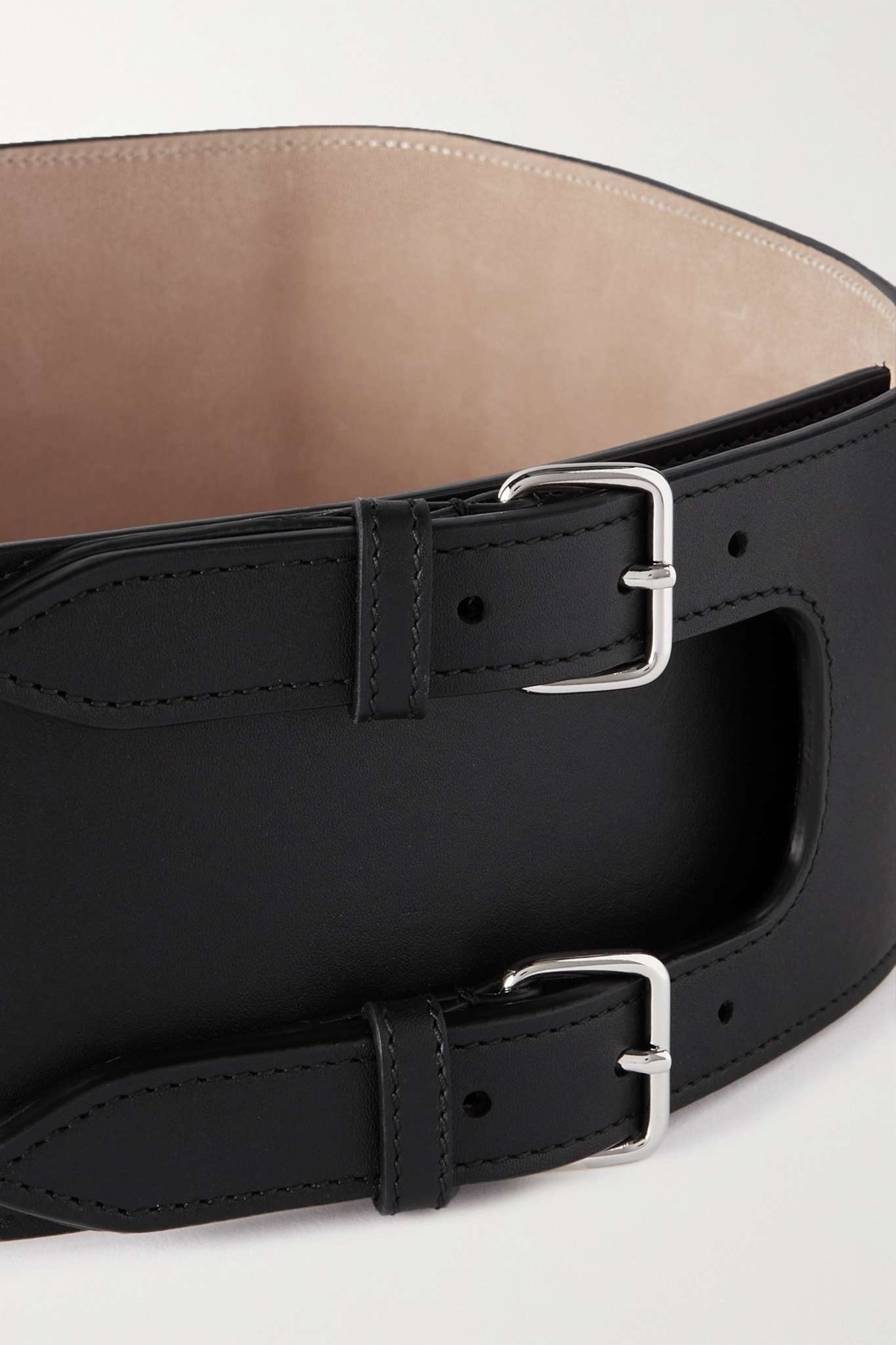 Two-tone leather waist belt - 3