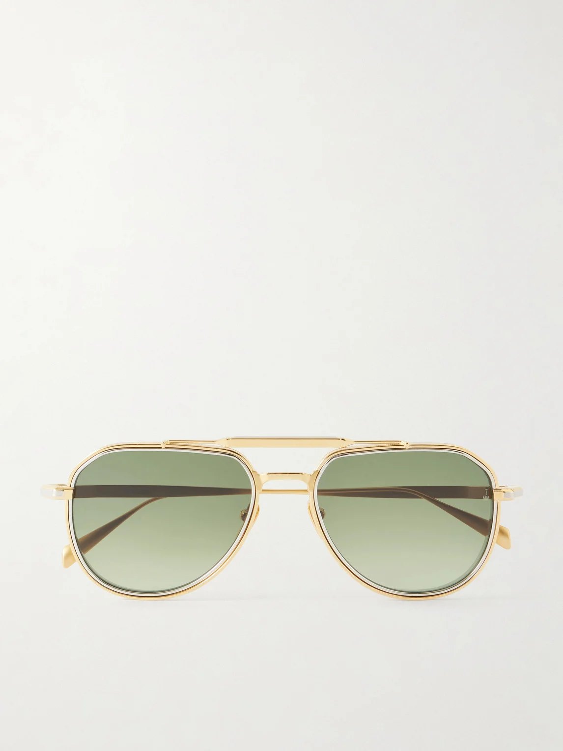 Commander Aviator-Style Gold-Tone Sunglasses - 1