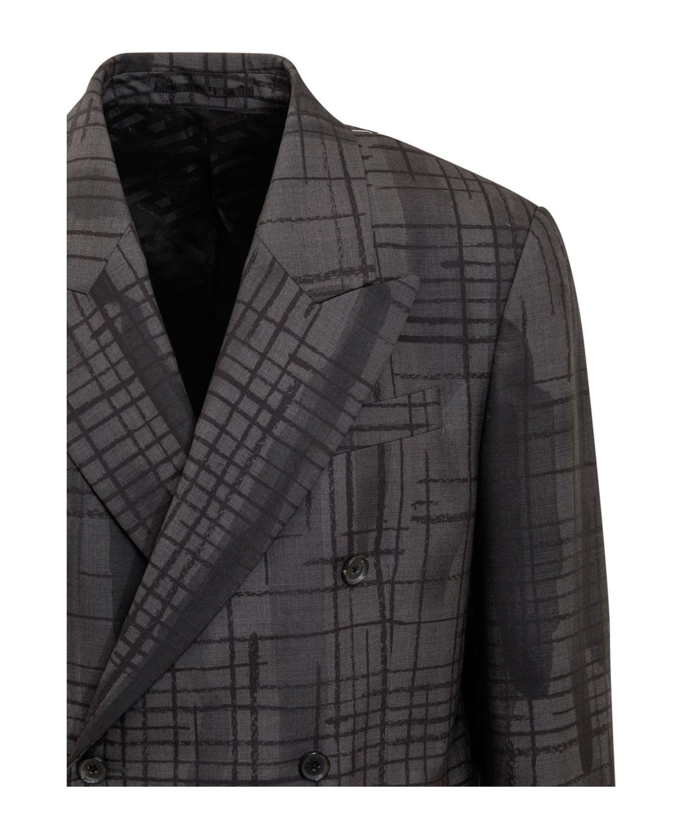 Graffiti-printed Long Sleeved Blazer - 4