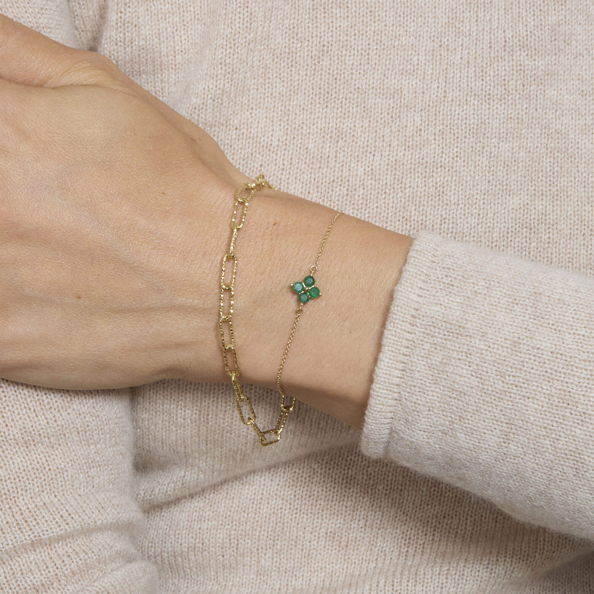Luckiest Clover Emerald Bracelet - 4