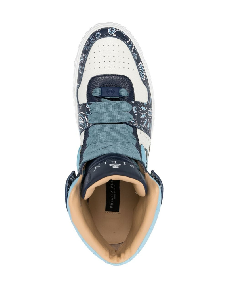 paisley-print hi-top sneakers 4