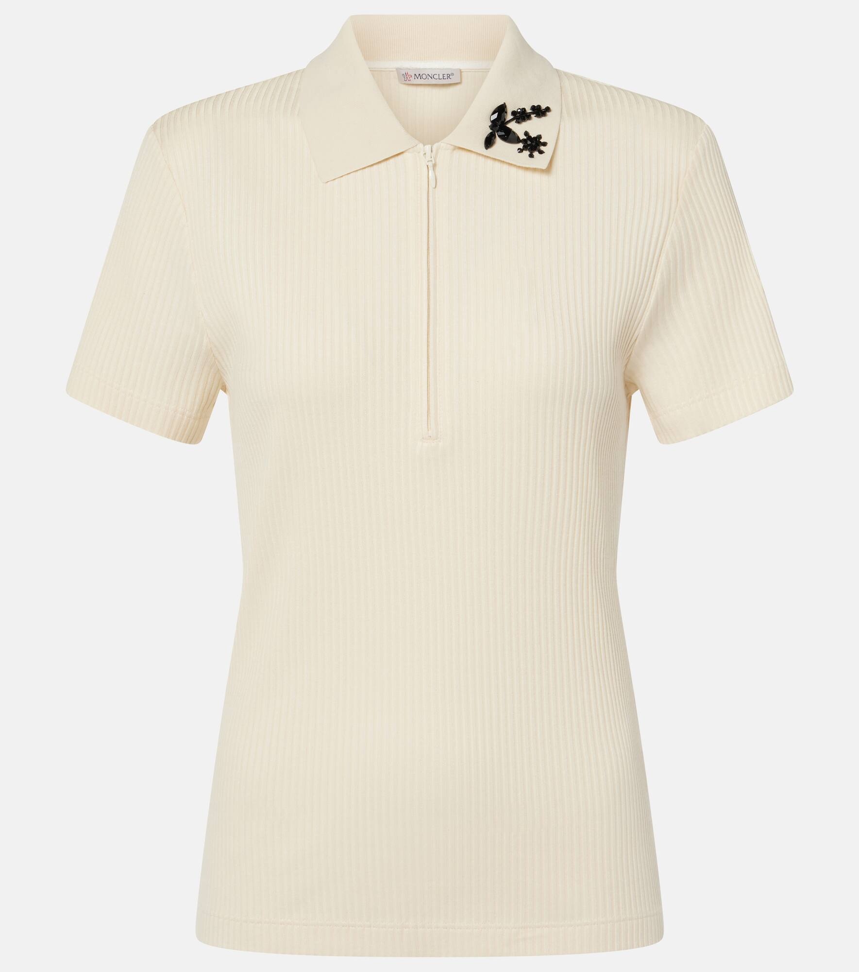 Cotton-blend polo sweater - 1