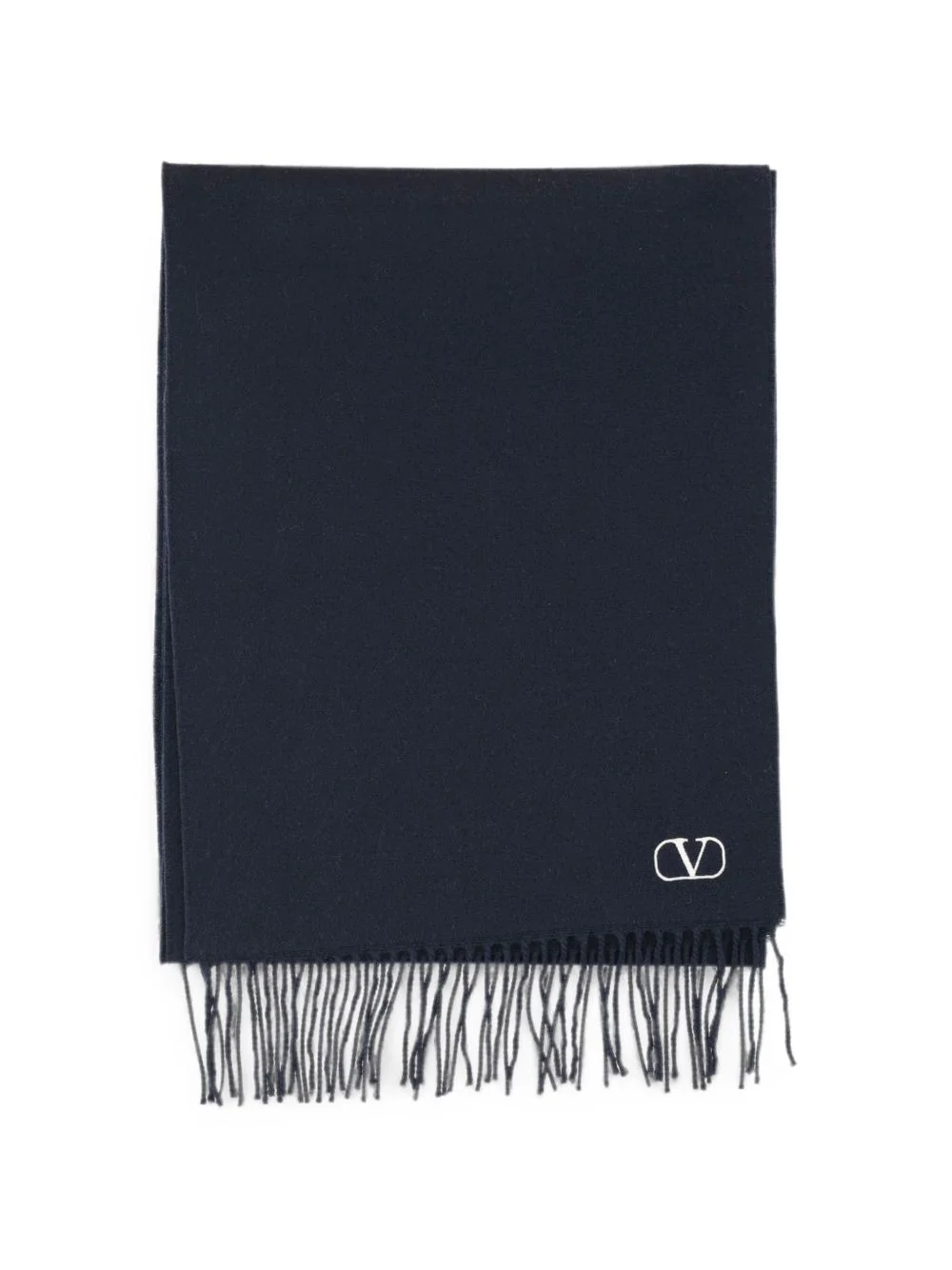 VLogo Signature fringed scarf - 1