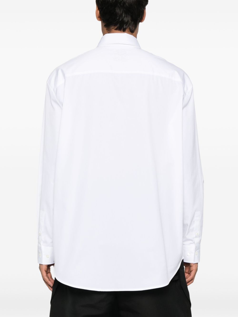 logo-embroidered shirt - 4