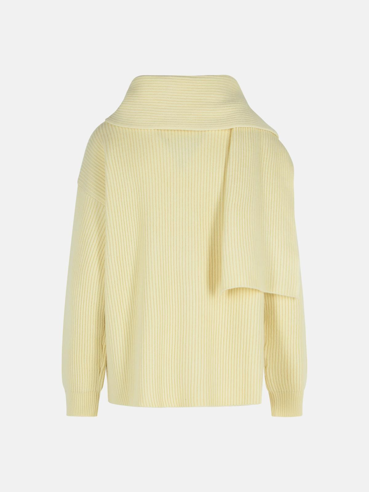 IVORY WOOL SWEATER - 3