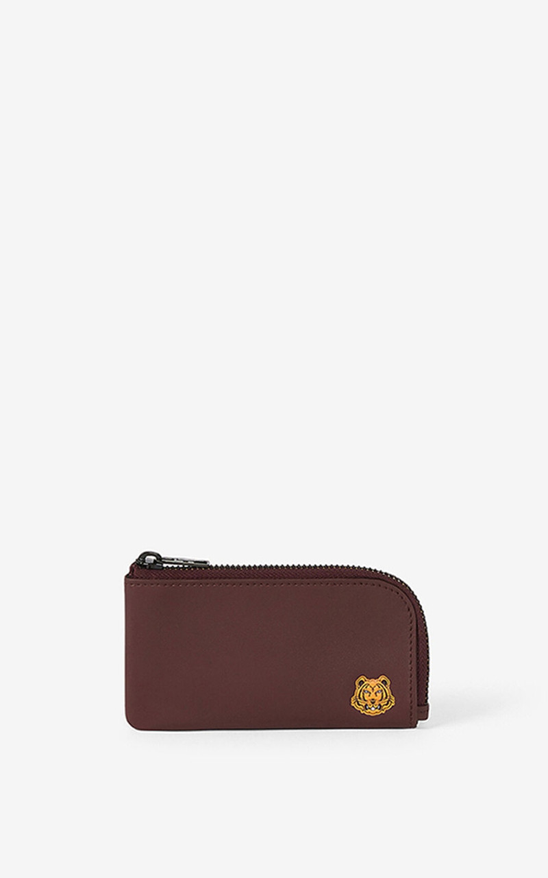 Tiger Crest leather card holder 1