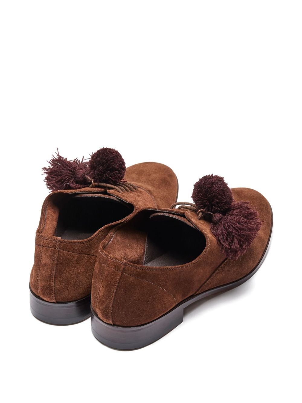 pompom-embellished loafers - 3