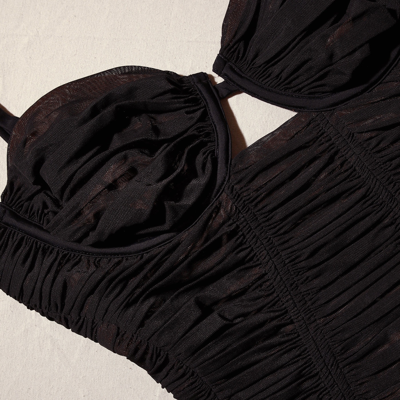 Black Mesh Swimsuit - 4
