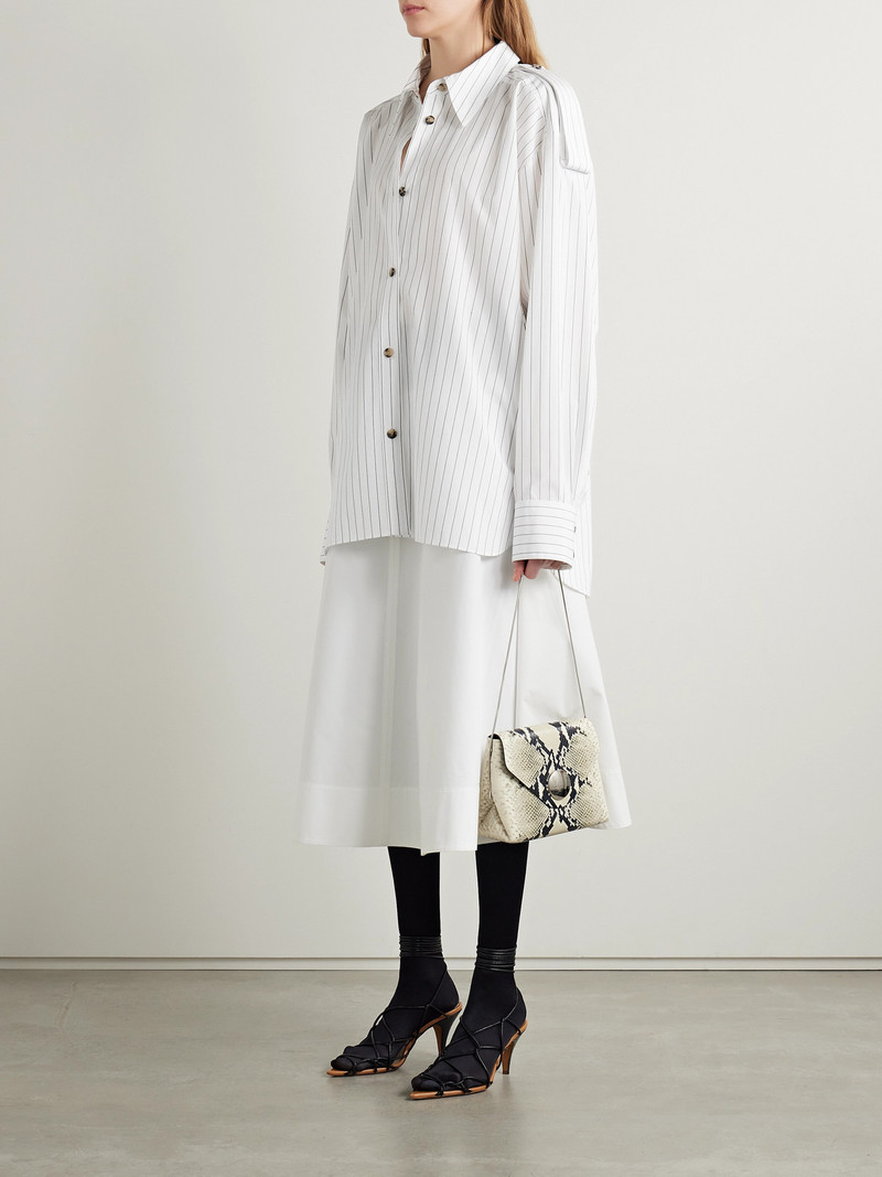 KHAITE Tamal Oversized Striped Cotton-poplin Shirt outlook