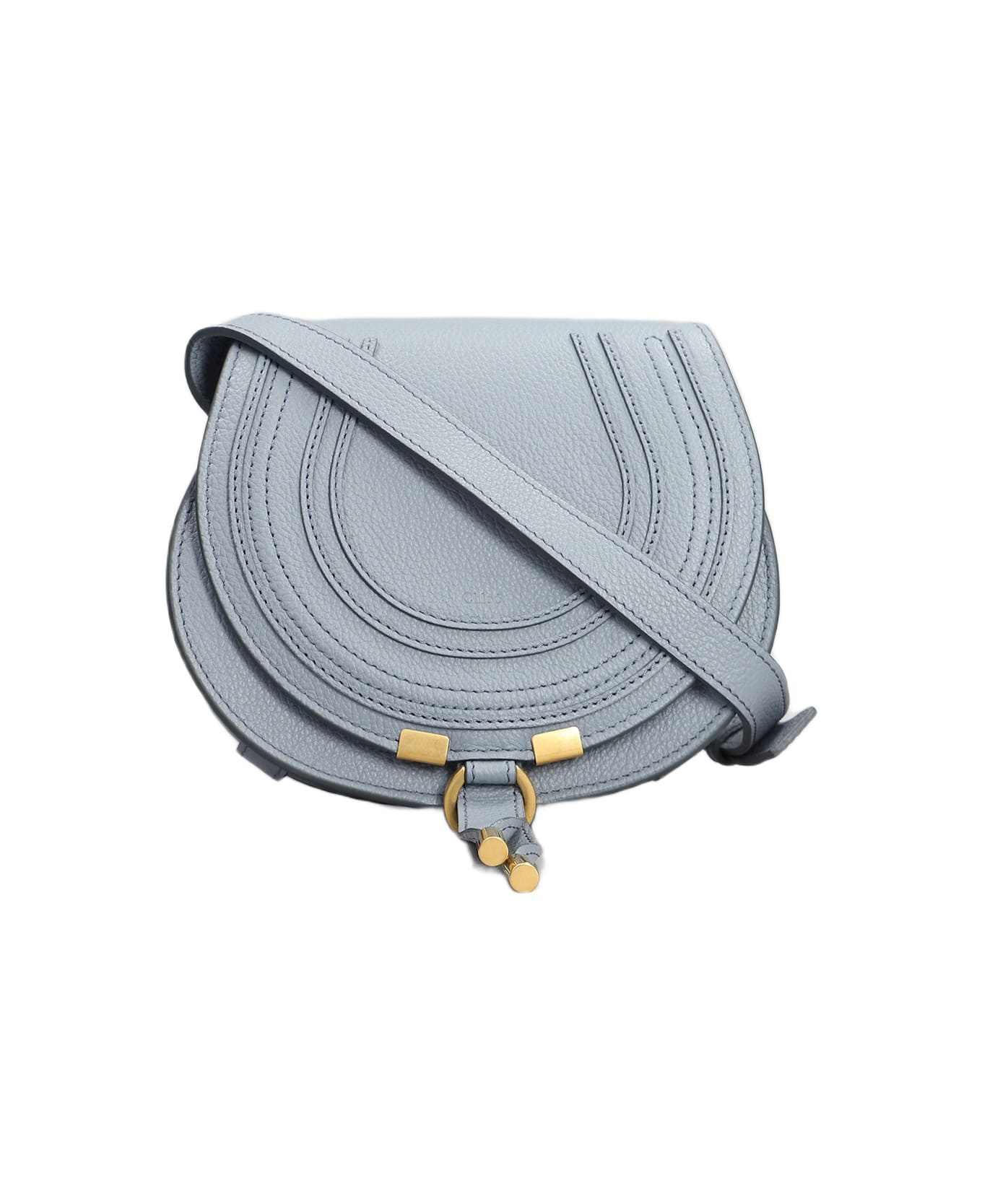 Mercie Shoulder Bag In Cyan Leather - 1