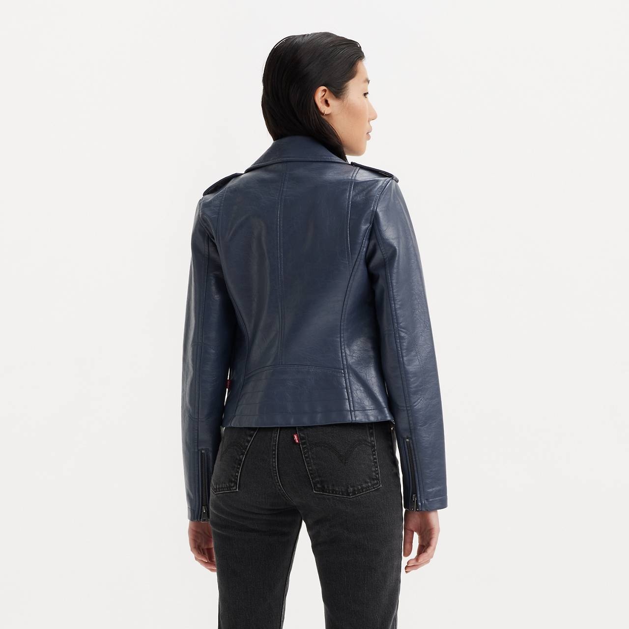 FAUX LEATHER MOTO JACKET - 2