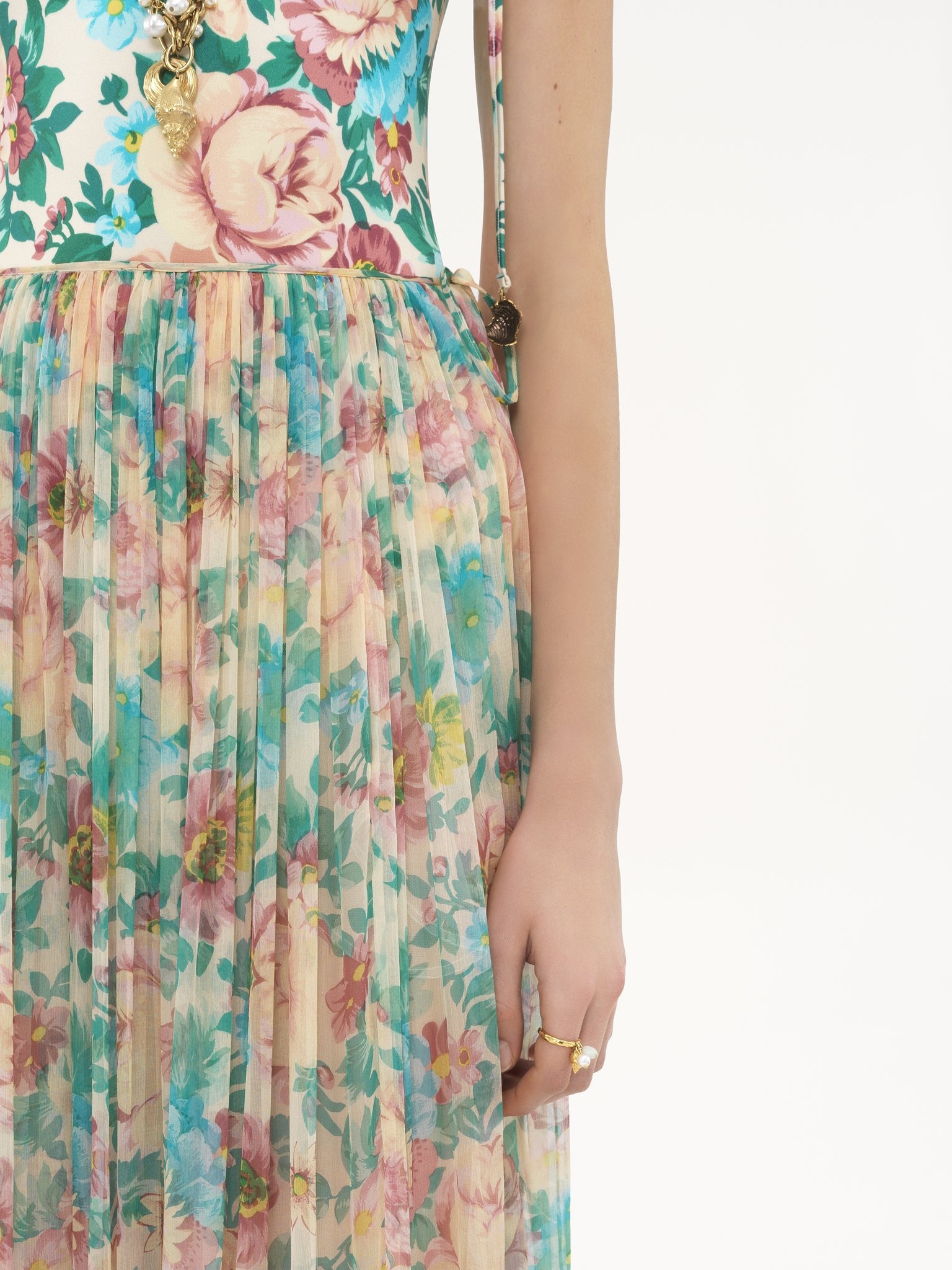 GATHERED MAXI SKIRT IN SILK MOUSSELINE - 6