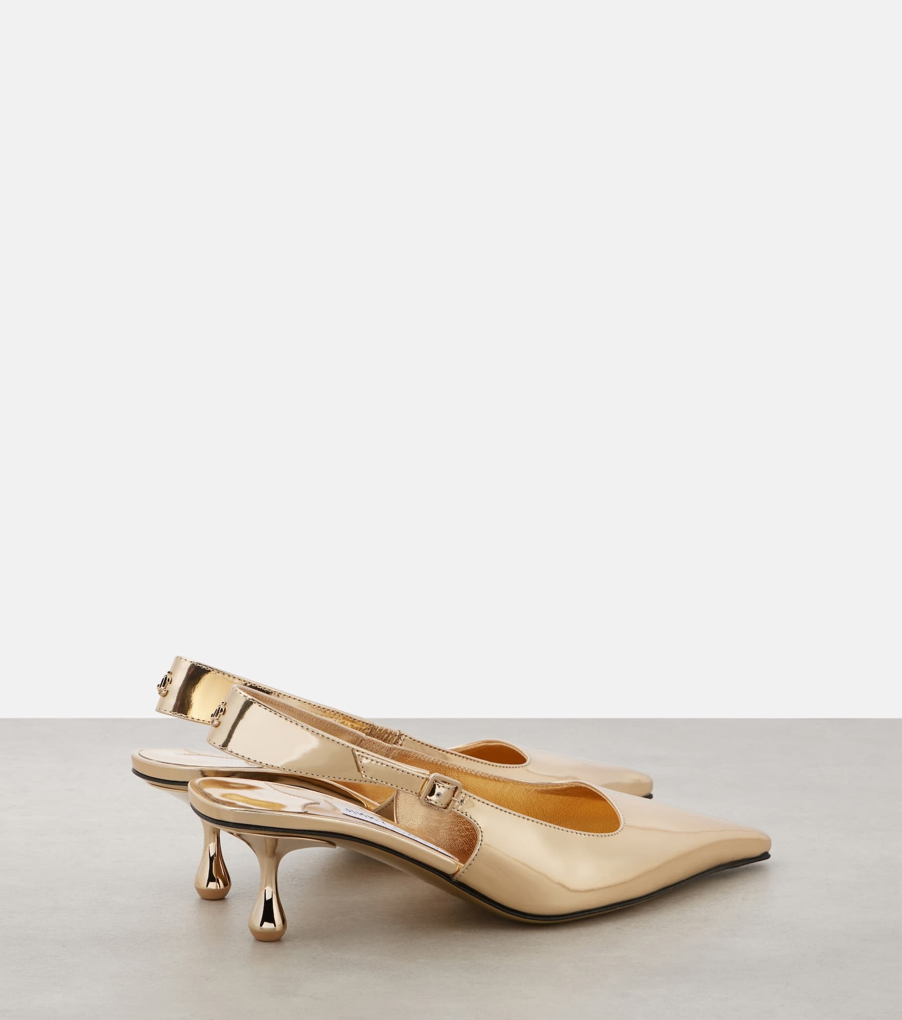 Amel 50 metallic leather slingback pumps - 2