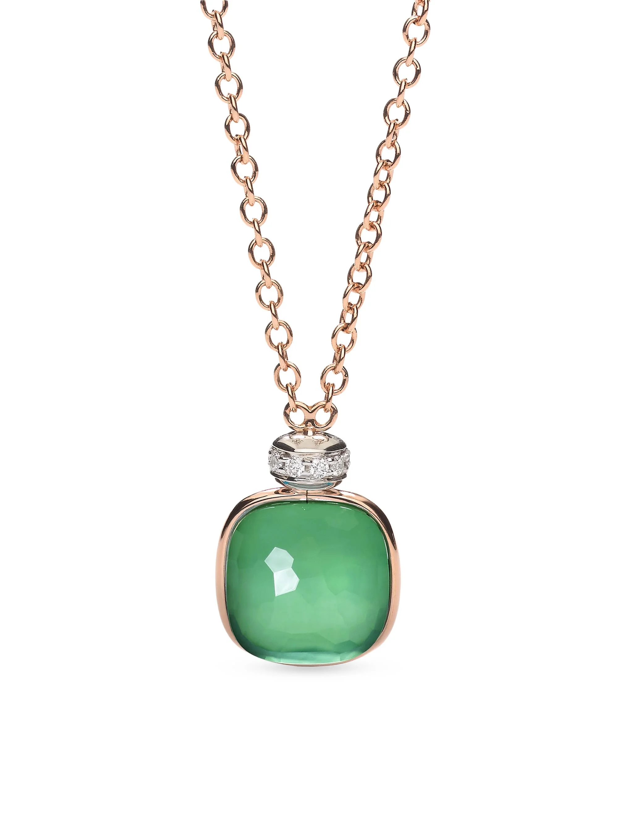 Women's Nudo Two-Tone 18K Gold & Multi-Stone Pendant Necklace - Rose Gold - 1
