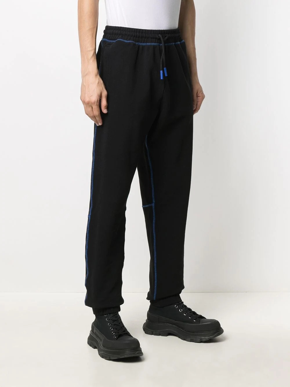 Cross contrasting-trim track pants - 3