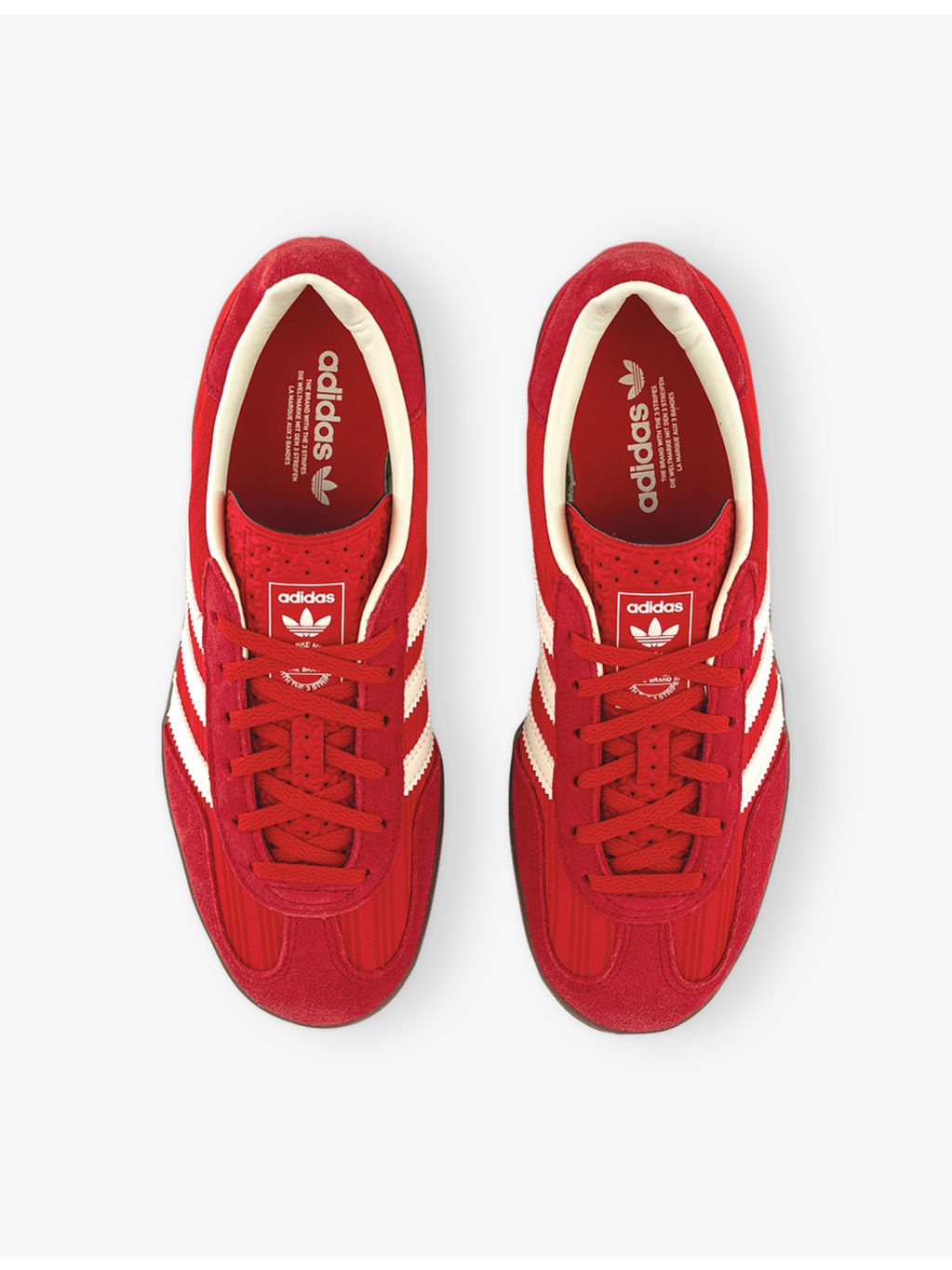 Gazelle Indoor Pinstriped Satin and Suede Low-Top Trainers - 2