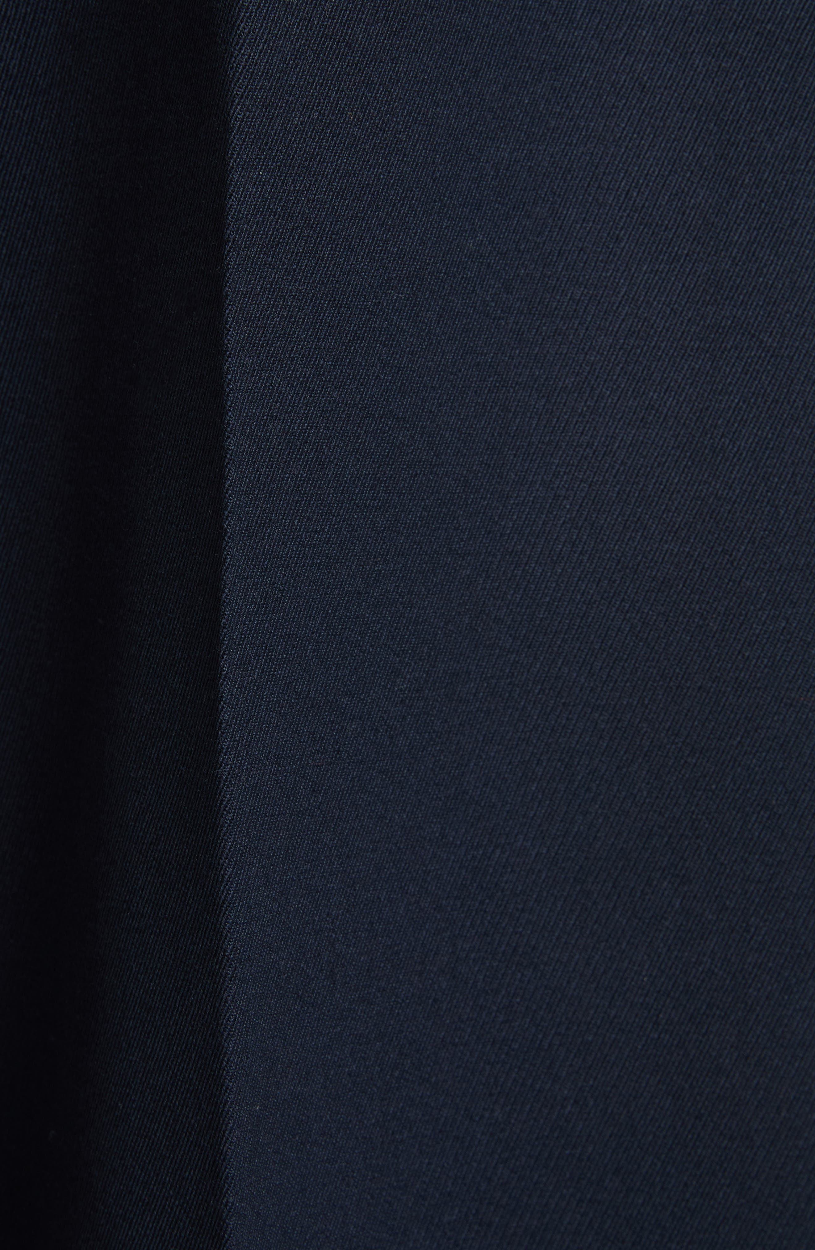McQueen Pleated High Waist Wide Leg Tailored Wool Trousers in Navy at Nordstrom - 7