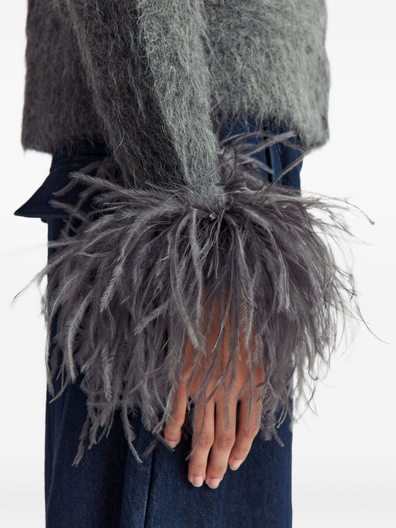 Alena feather-trim knitwear 5