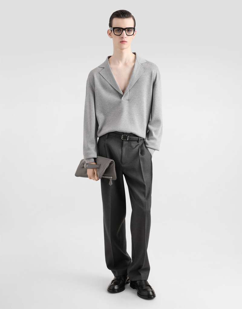 Dolce & Gabbana Wool V-neck sweater with DG embroidery outlook