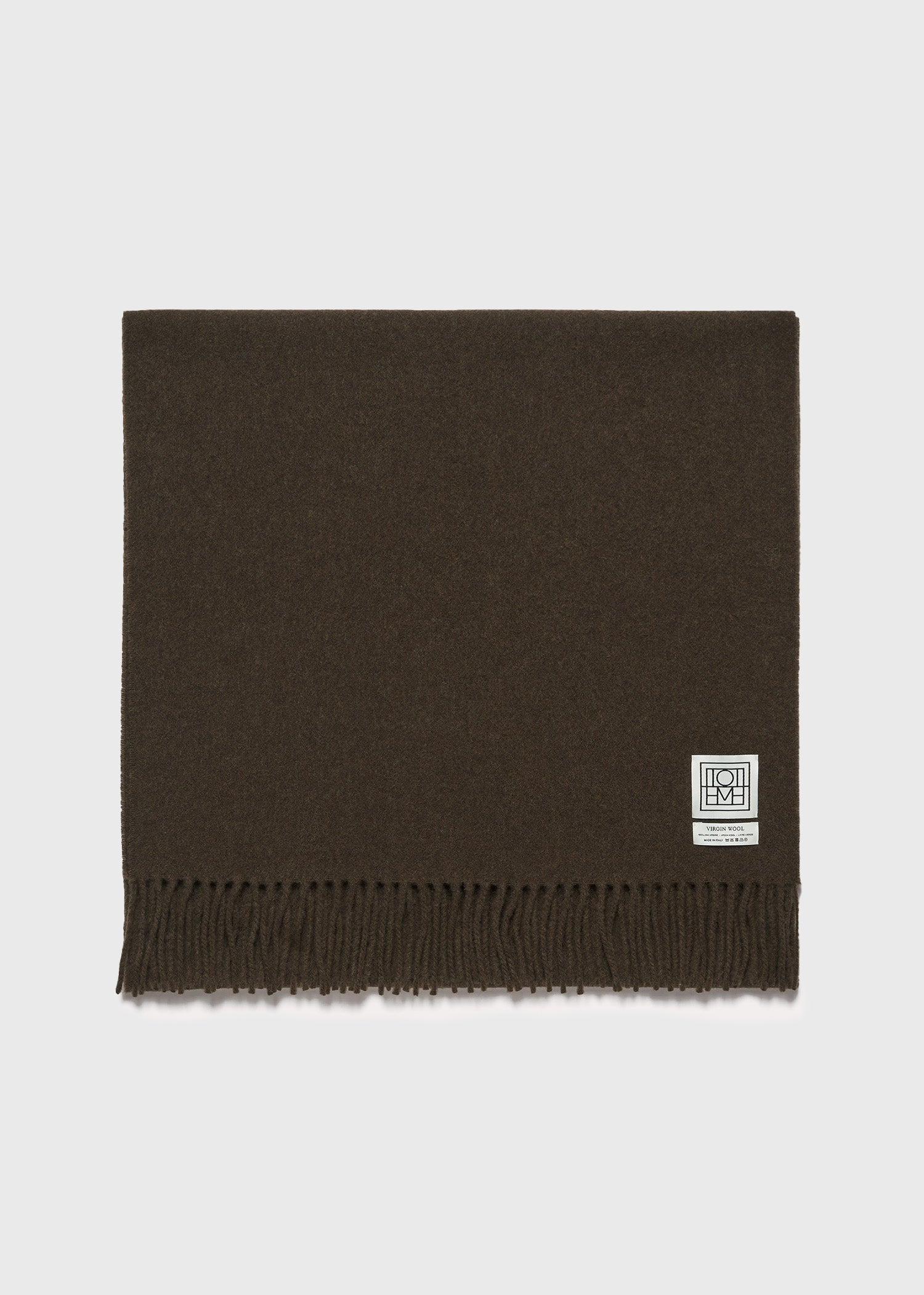 Classic wool scarf washed brown - 1