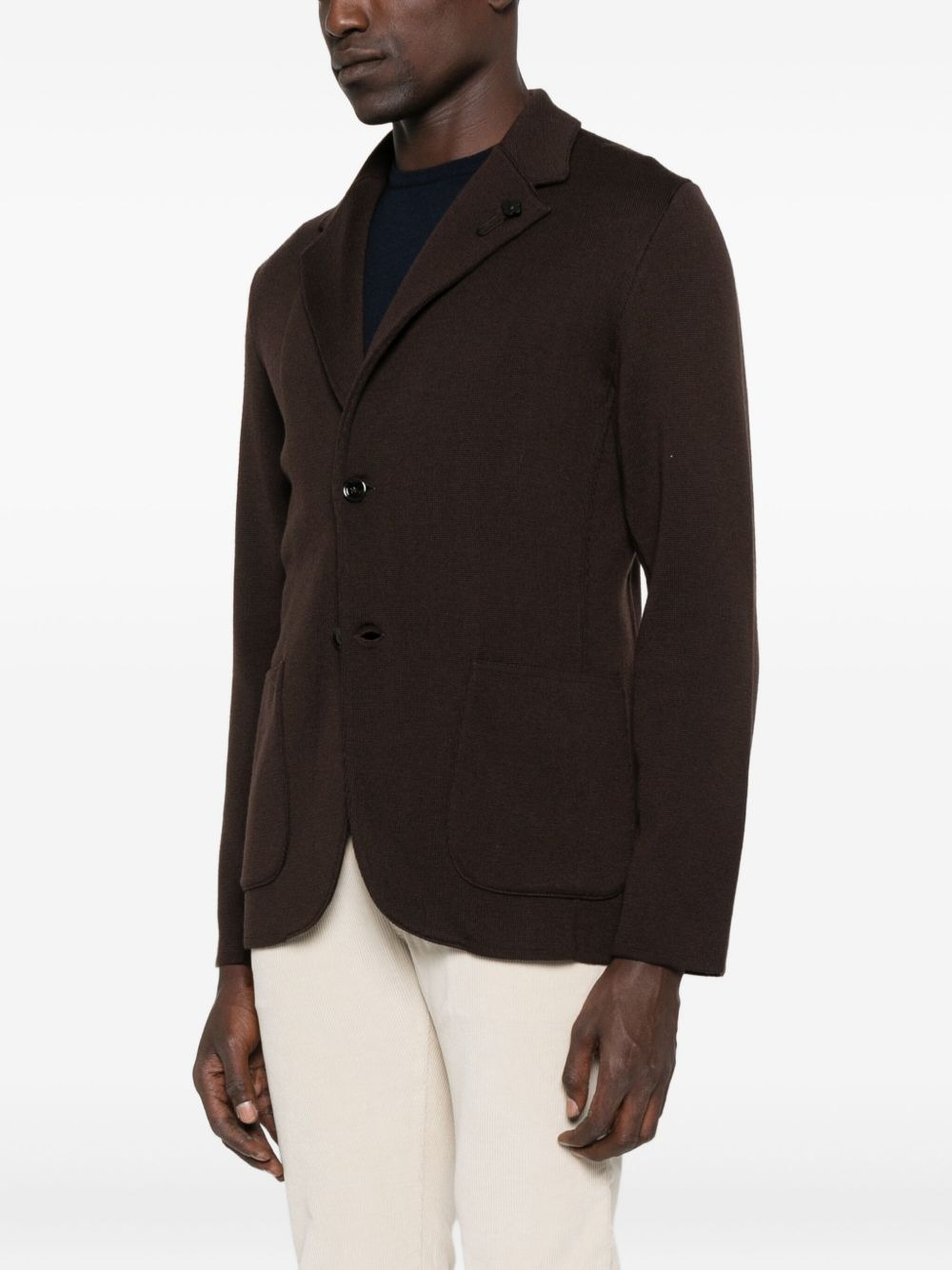 patch-pocket wool blazer - 3