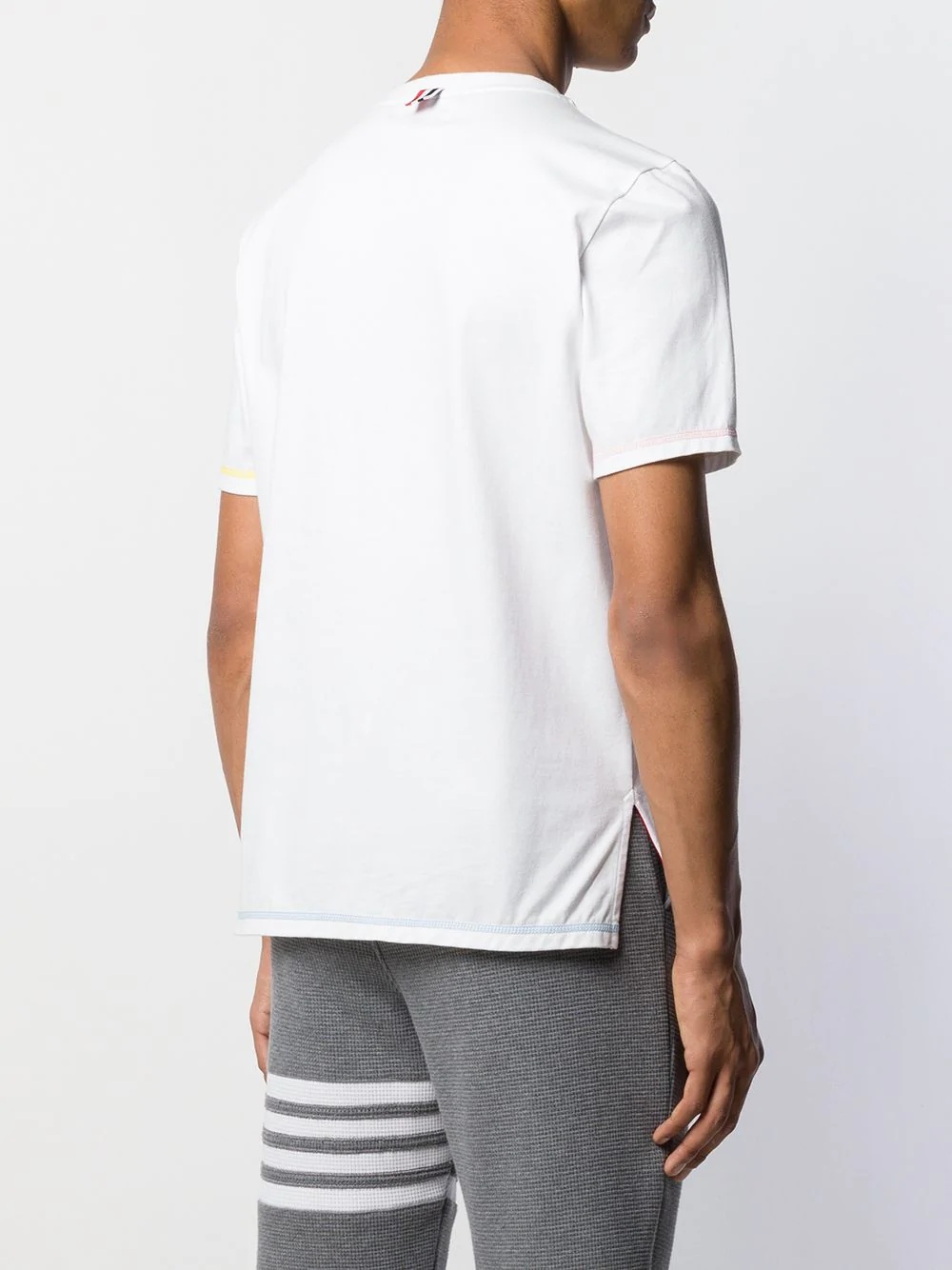 White Slit Short Sleeve Tee - 4