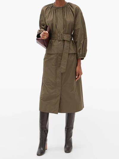 Jil Sander Gathered-collar belted poplin dress outlook