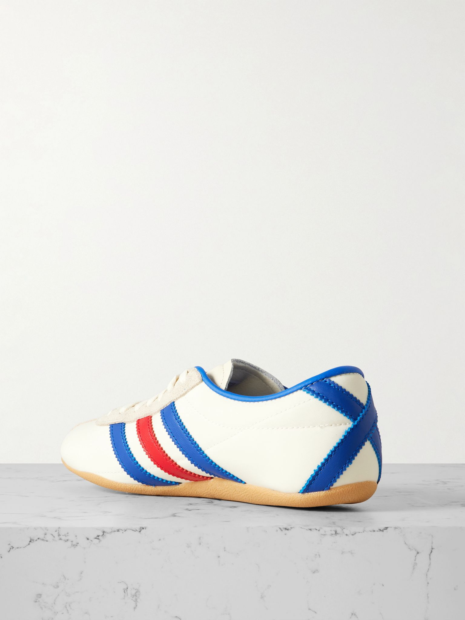 Tokyo leather and suede-trimmed mesh sneakers White - 3