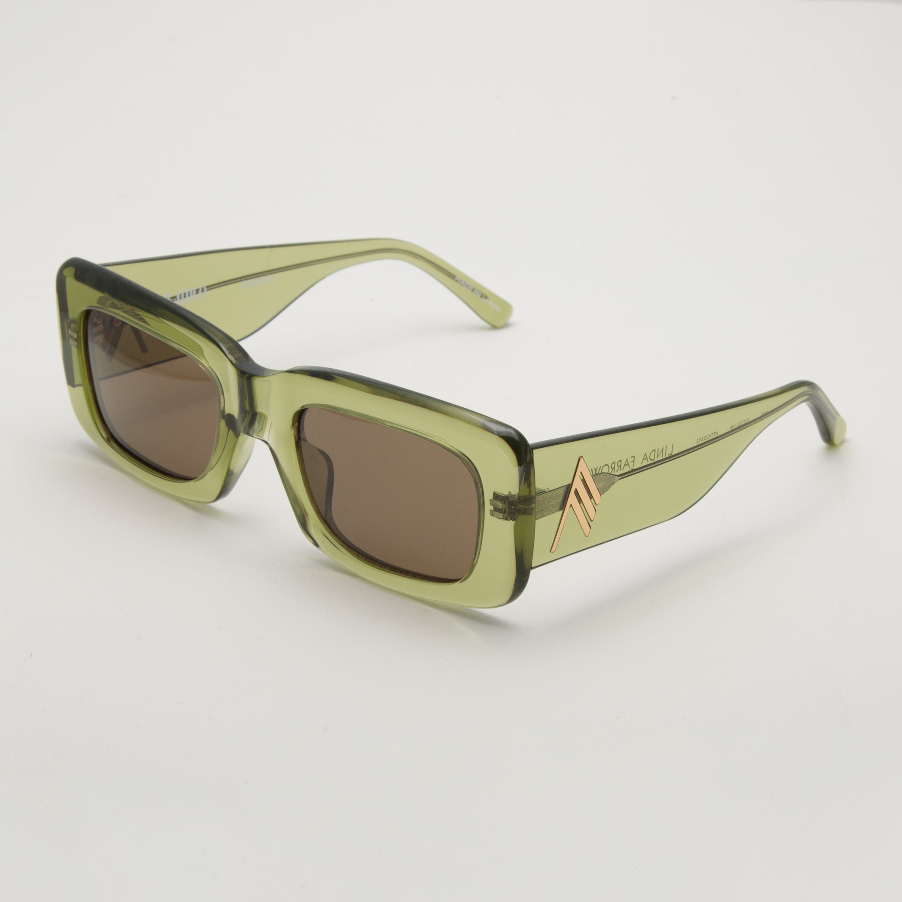 Marfa Rectangular Sunglasses in Green - 2