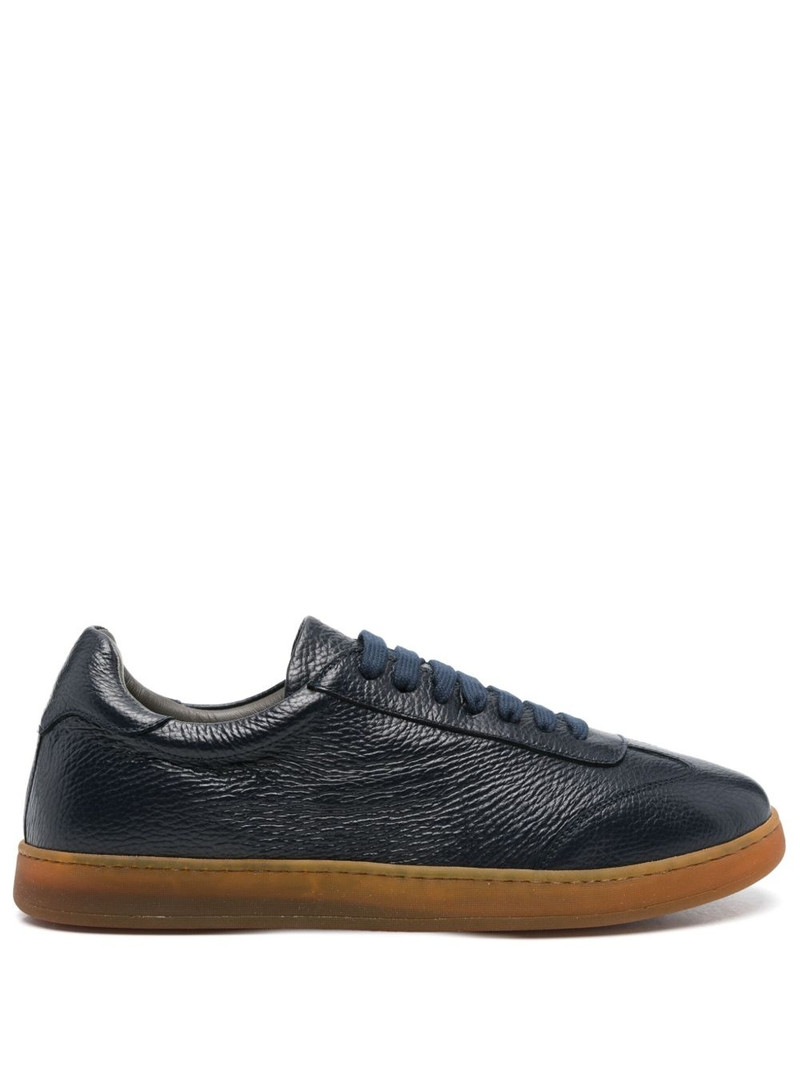 leather low-top sneakers 1