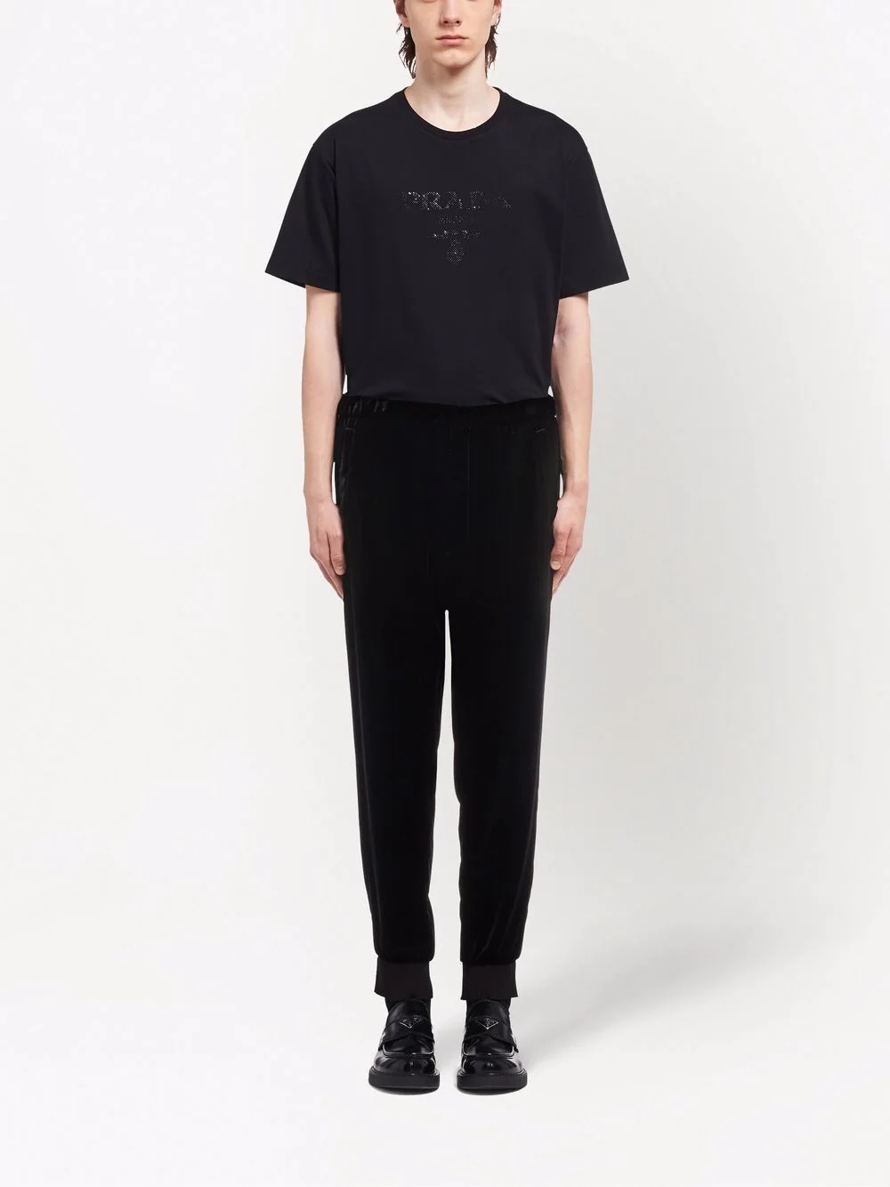 velvet track pants - 2