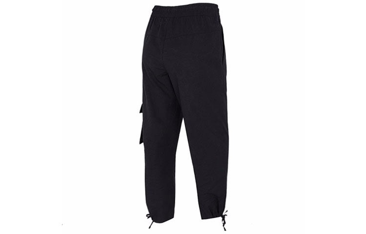 (WMNS) Nike Solid Color Pocket Loose Sports Pants/Trousers/Joggers Autumn Black CZ9331-010 - 2