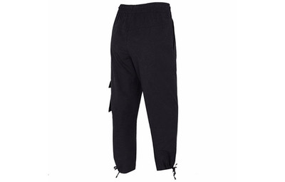 Nike (WMNS) Nike Solid Color Pocket Loose Sports Pants/Trousers/Joggers Autumn Black CZ9331-010 outlook