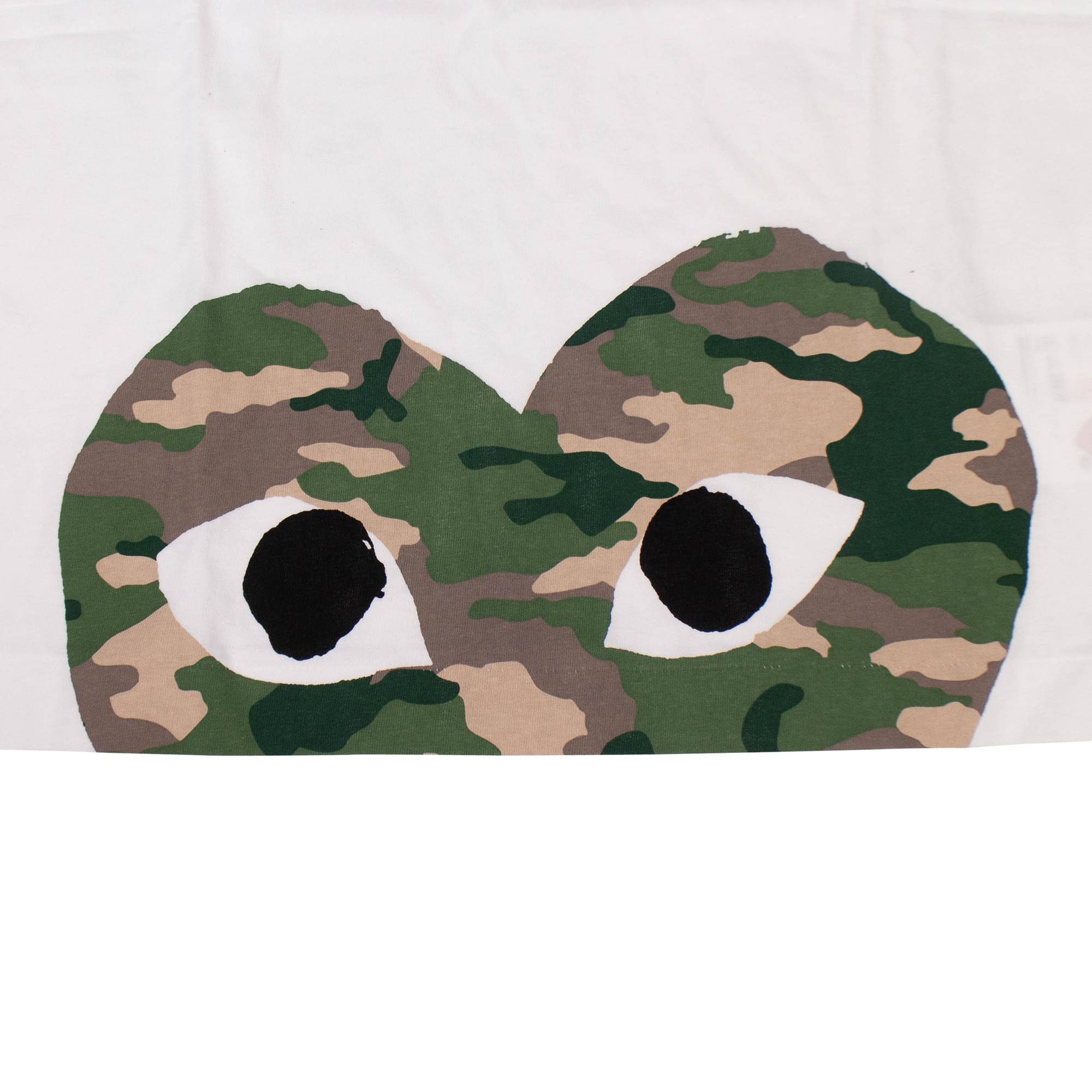 Comme des Garçons PLAY Camo Half Heart T-Shirt 'White' - 3