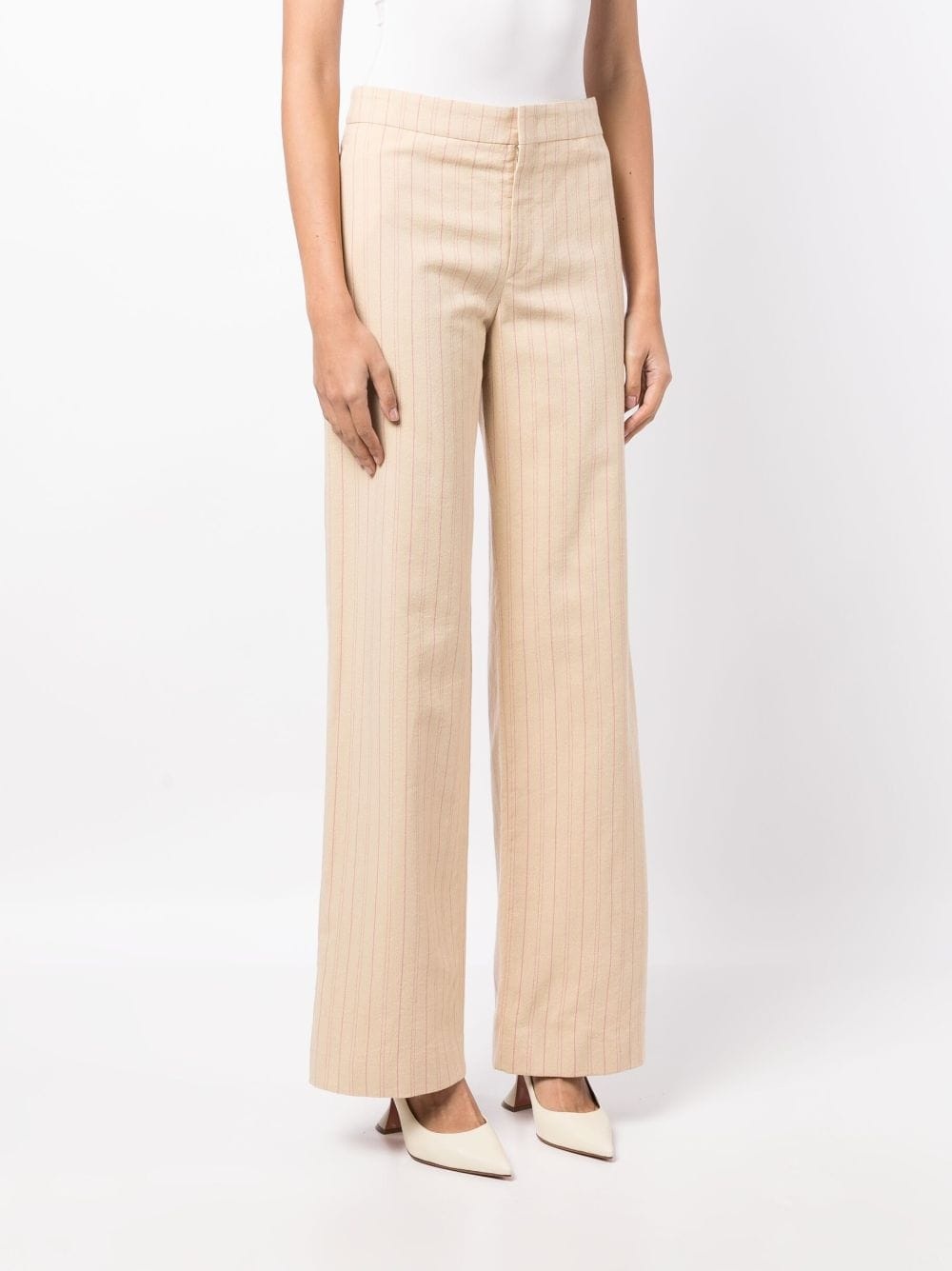 mid-rise straight-leg trousers - 3