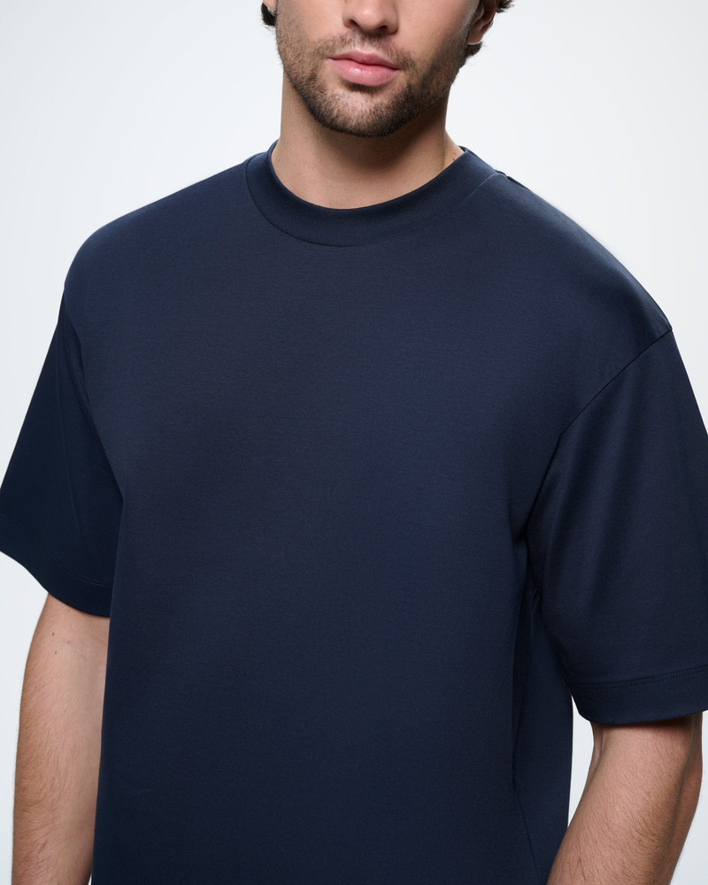 Mens Interlock Oversized T-Shirt - Granite Navy 3